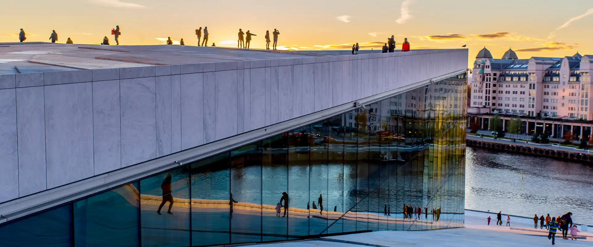 Bilde tatt ved operaen i Oslo